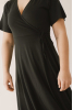 Helen Tencel Wrap Dress, Black