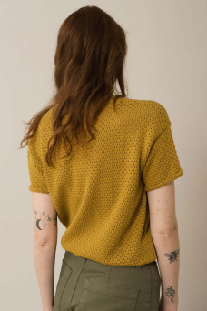 Hadara Knitted Top, Mustard