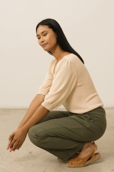 Henna Oversized Pants, Green