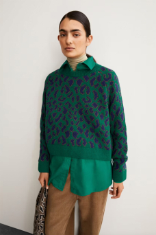 Diliriaa Leopaa Sweat, Emerald Green