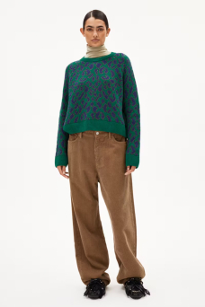 Diliriaa Leopaa Sweat, Emerald Green
