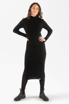 Ribbed Dress, Onyx