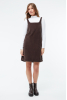 Wendy Cord Dress, Coffee Brown