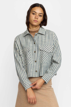 Cropped Shirt, Blue