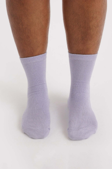 Crew Socks, Lilac Metallic