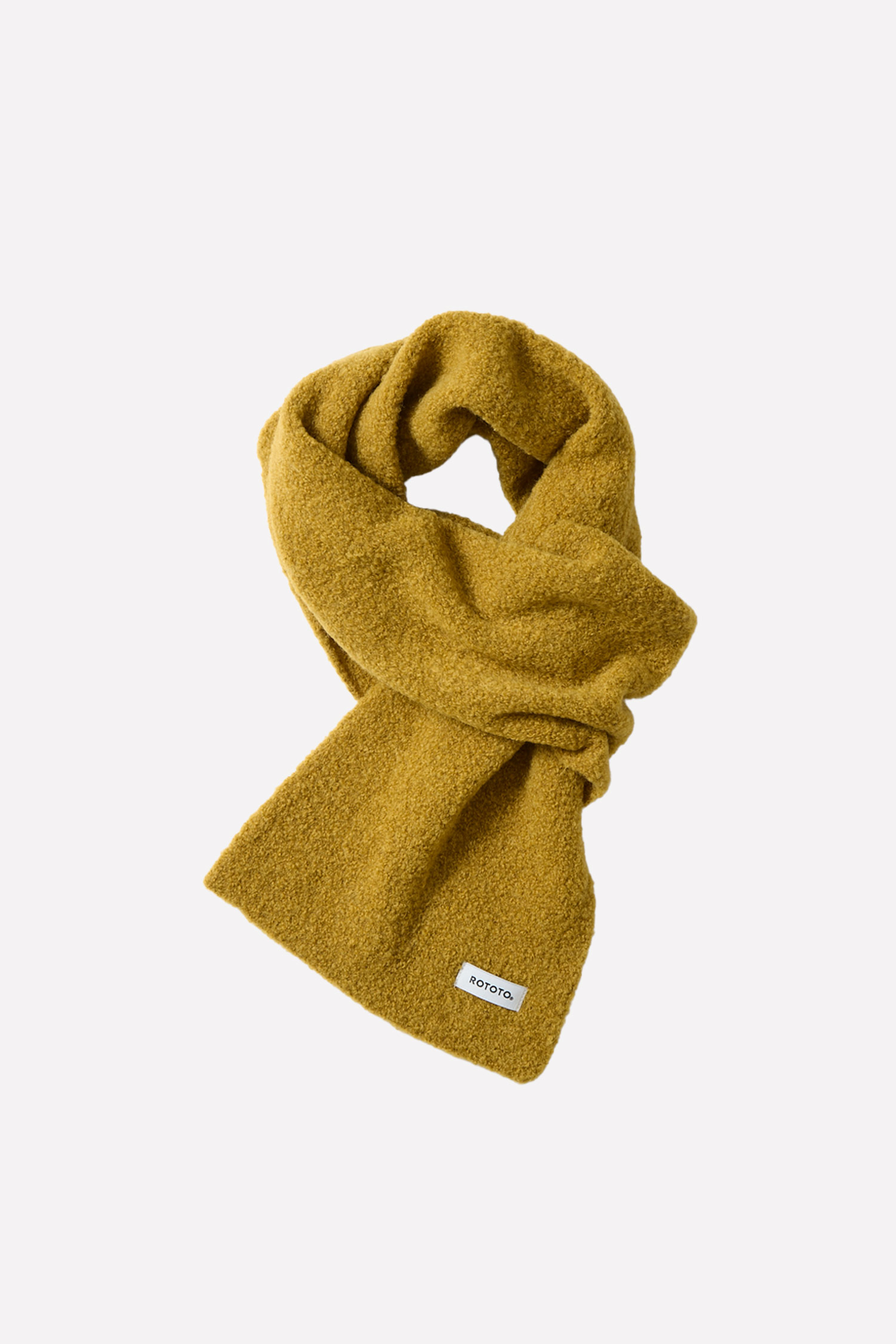 Rototo Alpaca Boucle Short Muffle, Vintage Gold Marinsel