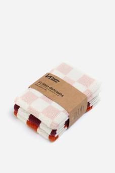 Dishcloths, Check Orange