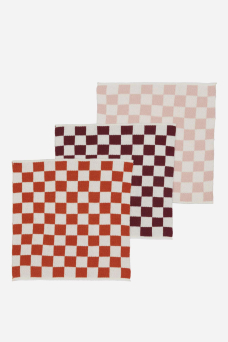 Dishcloths, Check Orange