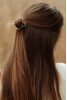 Circle Hair Barrette, Fork Brass