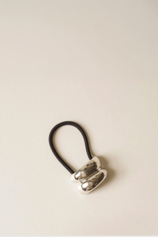 Hair Tie Double Arch Mini, Silver