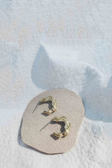 Wavy Small Hoops