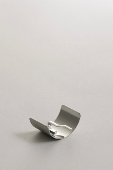 Hair Ponytail Cuff Stick Sleek, Silver