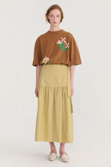 Oversize T-Shirt, Pixel Flowers