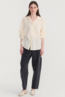 Square Collar Blouse, Offwhite