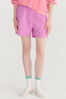 Pleated Shorts, Purple