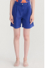 Pleated Bermuda, Blue