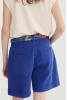 Pleated Bermuda, Blue