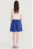 Pleated Bermuda, Blue