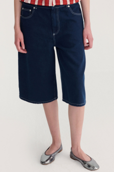 Denim Bermuda, Navy Blue