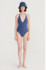 Cut-Out Swimsuit, Seersucker