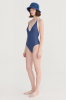 Cut-Out Swimsuit, Seersucker