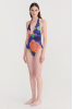 V-Neck Swimsuit, Blooming Color