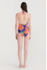 V-Neck Swimsuit, Blooming Color