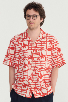 Oversize Shirt, Cookery Festival Red