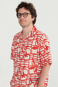 Oversize Shirt, Cookery Festival Red