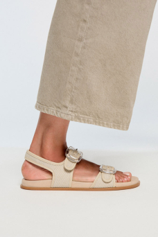 Canet Sandals, Taupe Mesh