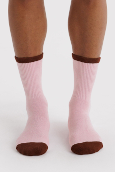 Ribbed Socks, Blush Mix