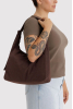 Nylon Shoulder Bag, Coffee