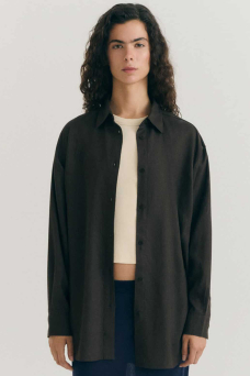 Gia Hemp Blouse, Wood Brown