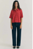Ane Blouse, Seersucker Red Checks