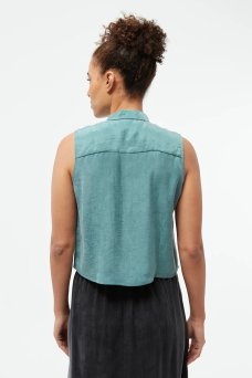 GB-Xenia Blouse, Graphite Green