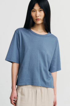 Dotted Cropped, Stone Blue