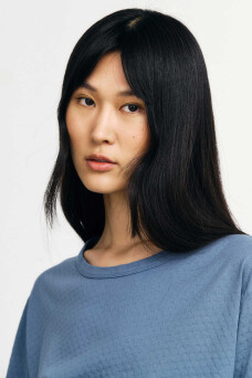 Dotted Cropped, Stone Blue