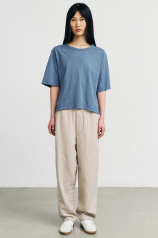 Dotted Cropped, Stone Blue