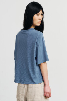 Dotted Cropped, Stone Blue