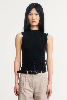 Pin-Tucked Top, True Black