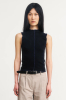 Pin-Tucked Top, True Black