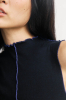 Pin-Tucked Top, True Black