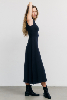 Pin-Tucked Dress, True Black