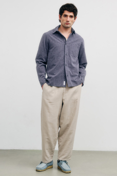 Casual Shirt, Speckled Navy