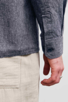 Casual Shirt, Speckled Navy