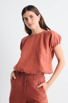 Amanecer Blouse, Terracotta