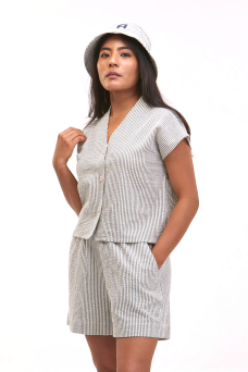 Nuru Shirt, Green/White