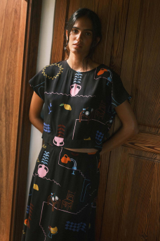 Hebron Top, Print Holiday