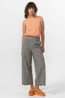 Santa Pants, Check Grey