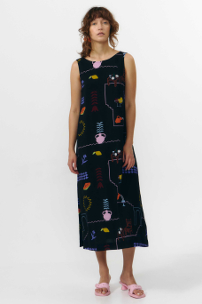 Sena Dress, Print Holiday